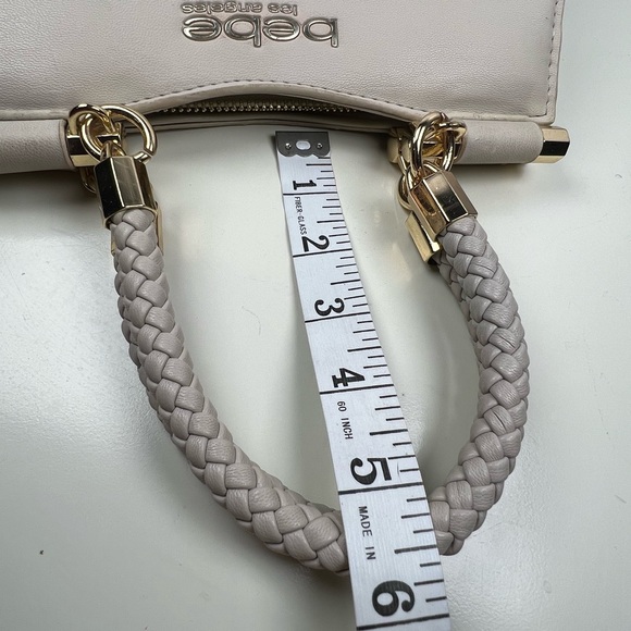 Bebe Aliah Stud Micro Shopper Crossbody Bag In Light Beige No Crossbody Strap - Picture 11 of 13